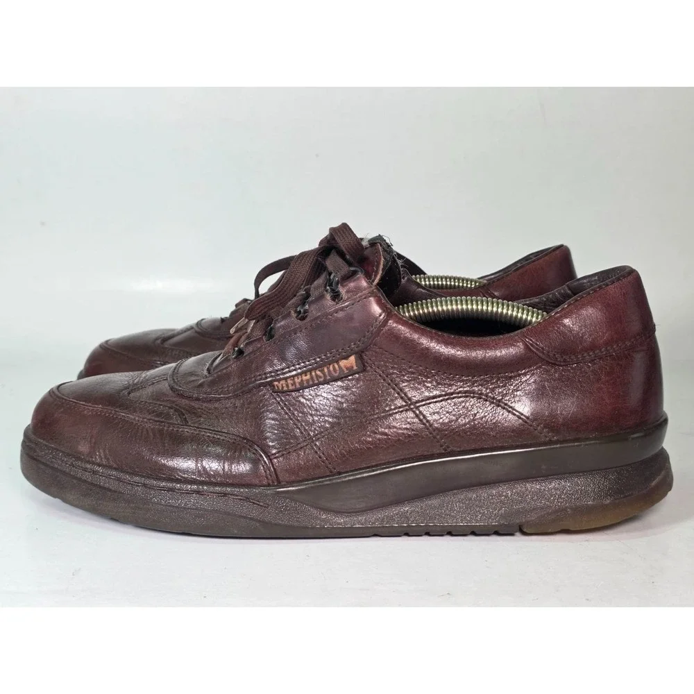 Mephisto Match Run Off Air Jet Men's Sneakers Size 9 Brown Leather‎ Shoes France
